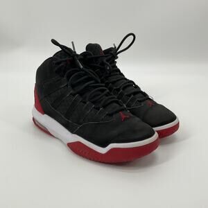Nike Boys Air Jordan Max Aura AQ9214-023 Black Red Basketball Shoes Sneakers 4Y